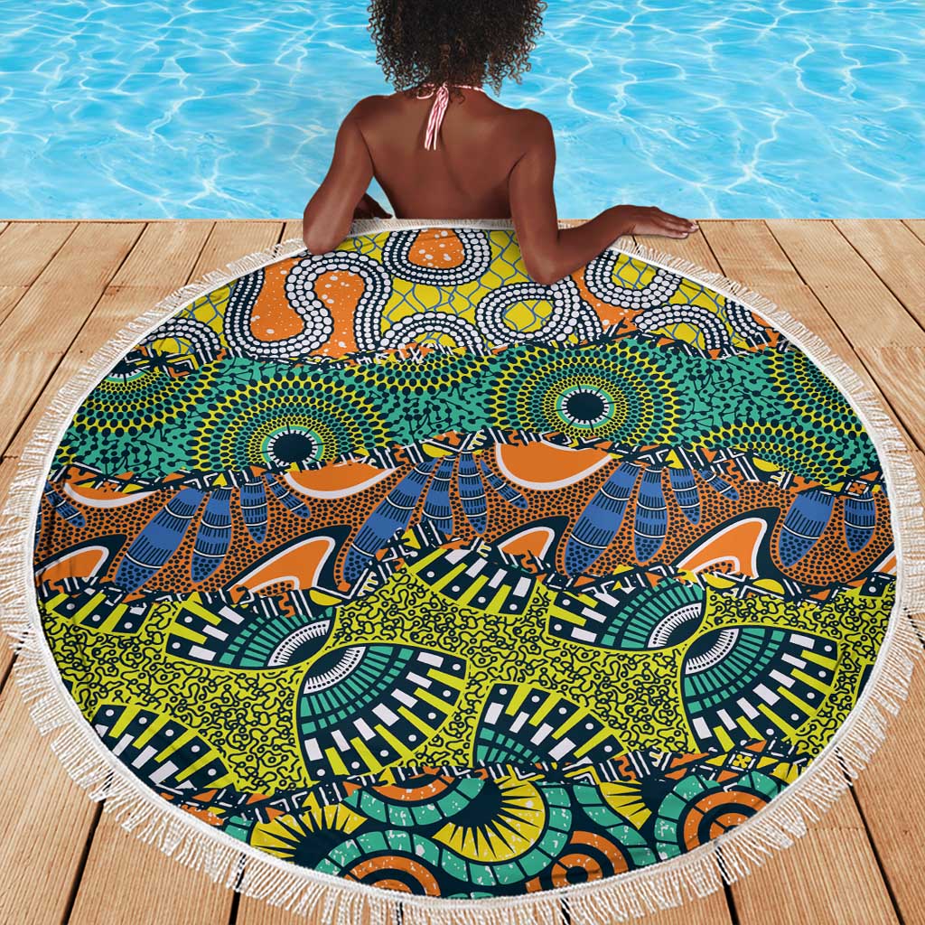 Africa Tribal Mixed Pattern Beach Blanket - African Pride