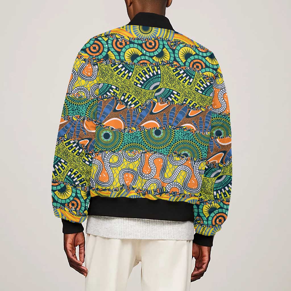 Africa Tribal Mixed Pattern Bomber Jacket - African Pride