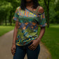 Africa Tribal Mixed Pattern Cross Shoulder Shirt
