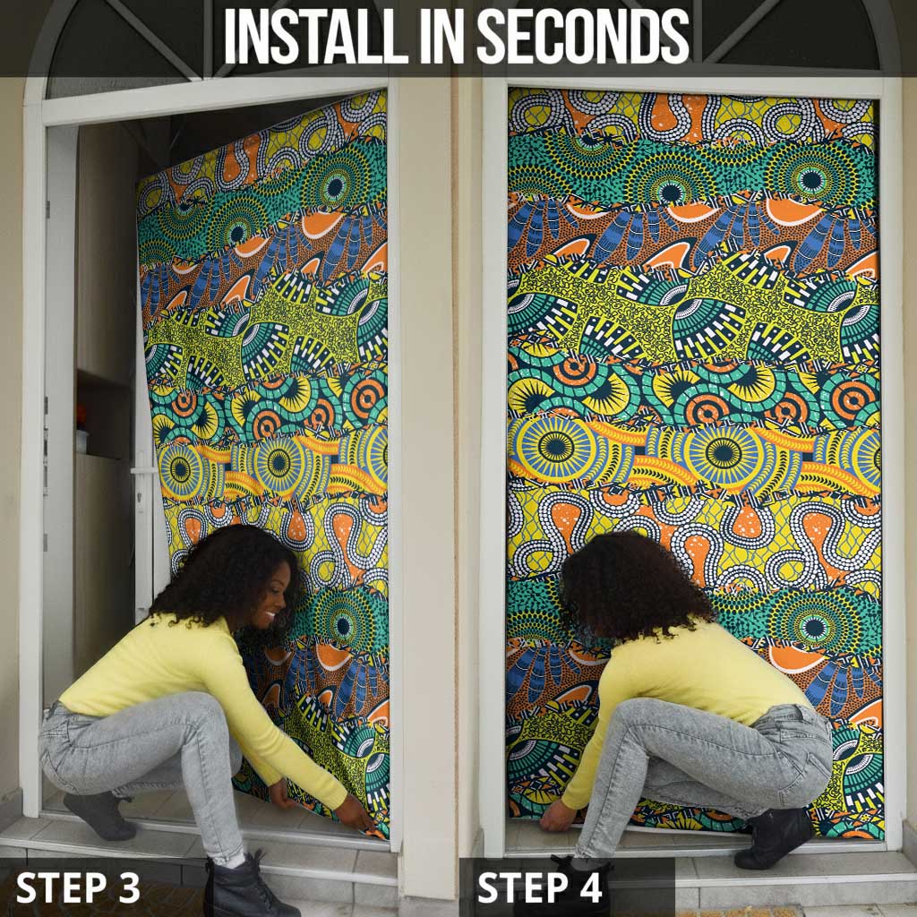 Africa Tribal Mixed Pattern Door Cover