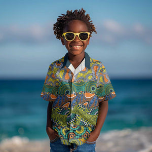 Africa Tribal Mixed Pattern Kid Hawaiian Shirt - African Pride