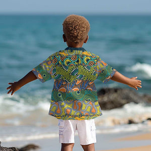 Africa Tribal Mixed Pattern Kid Hawaiian Shirt - African Pride
