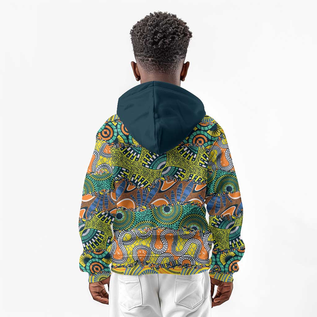Africa Tribal Mixed Pattern Kid Hoodie - African Pride