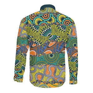 Africa Tribal Mixed Pattern Long Sleeve Button Shirt - African Pride