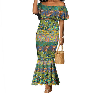 Africa Tribal Mixed Pattern Mermaid Dress - African Pride