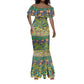 Africa Tribal Mixed Pattern Mermaid Dress - African Pride