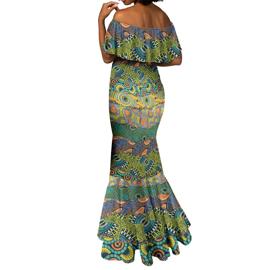 Africa Tribal Mixed Pattern Mermaid Dress - African Pride