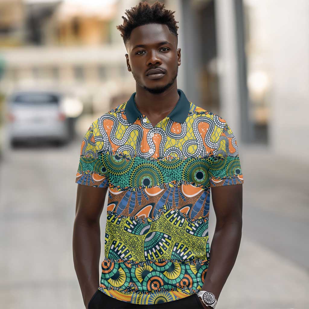 Africa Tribal Mixed Pattern Polo Shirt - African Pride
