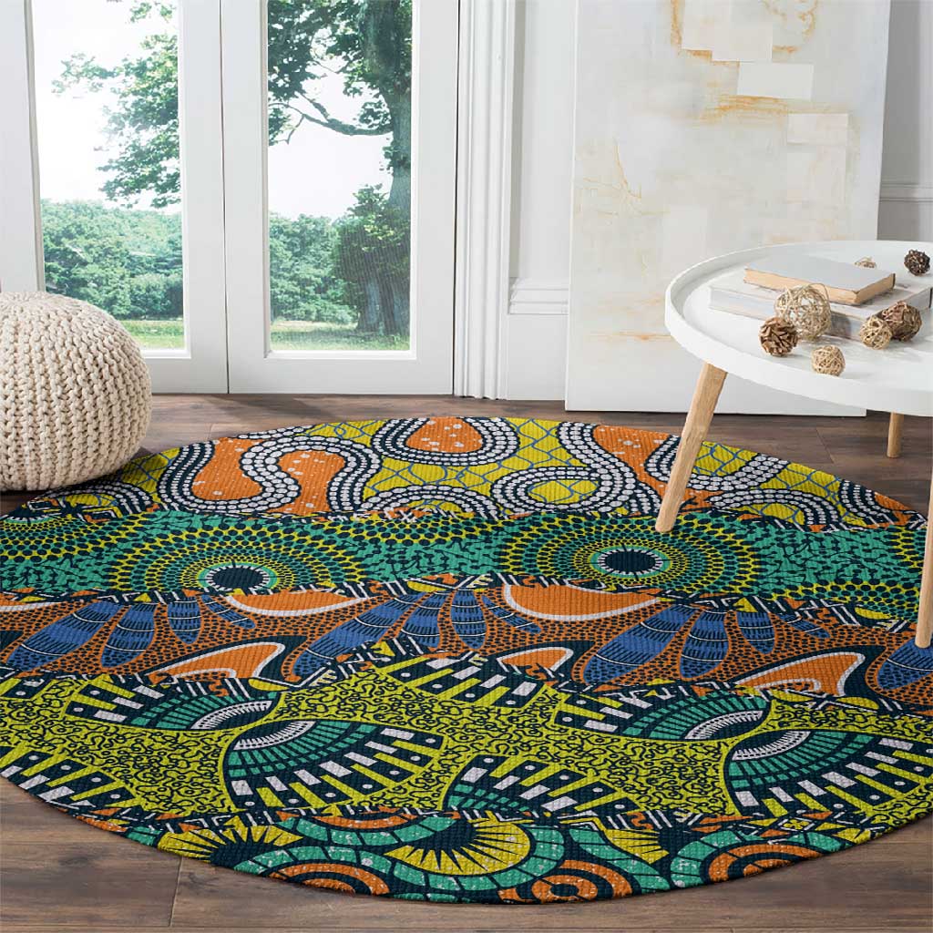 Africa Tribal Mixed Pattern Round Carpet - African Pride