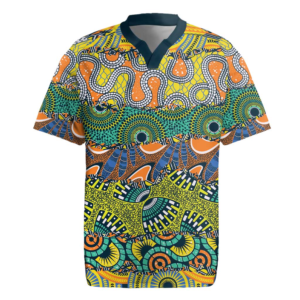 Africa Tribal Mixed Pattern Rugby Jersey - African Pride