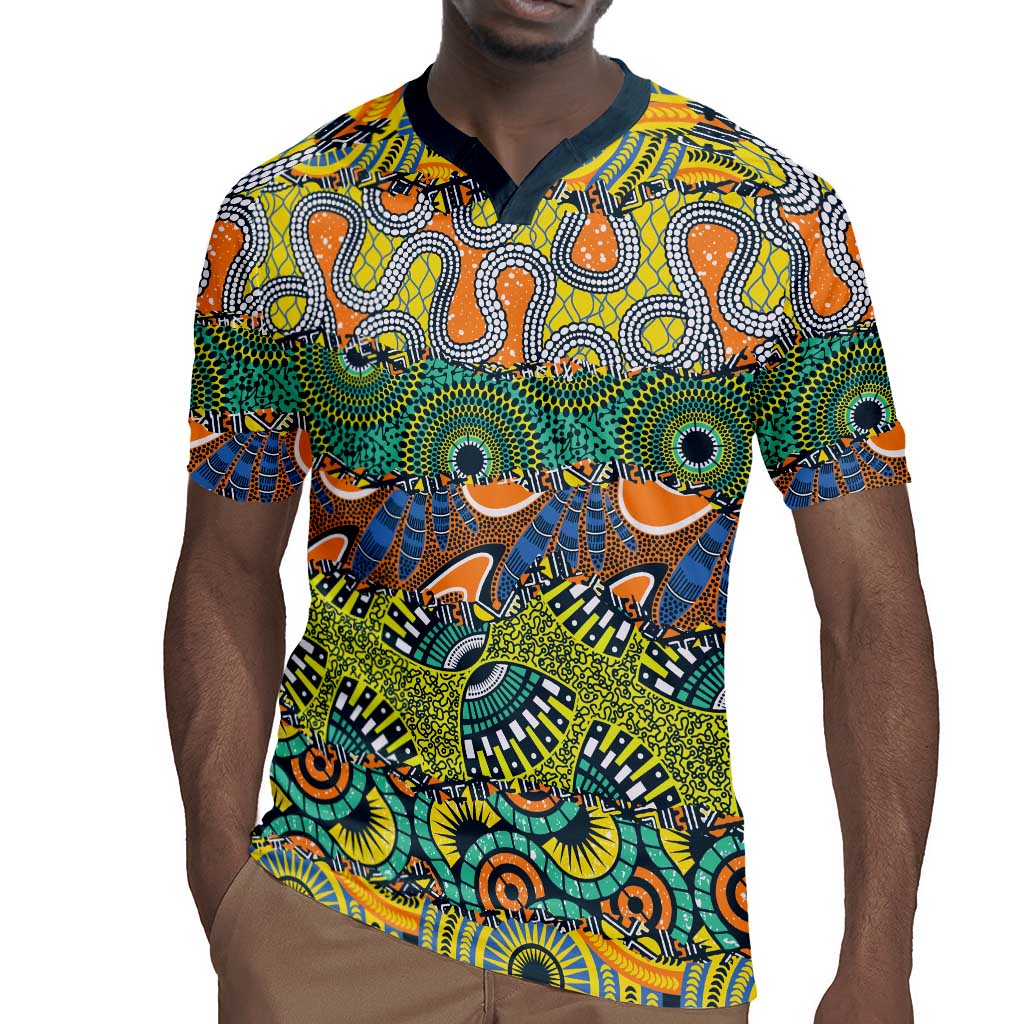 Africa Tribal Mixed Pattern Rugby Jersey - African Pride