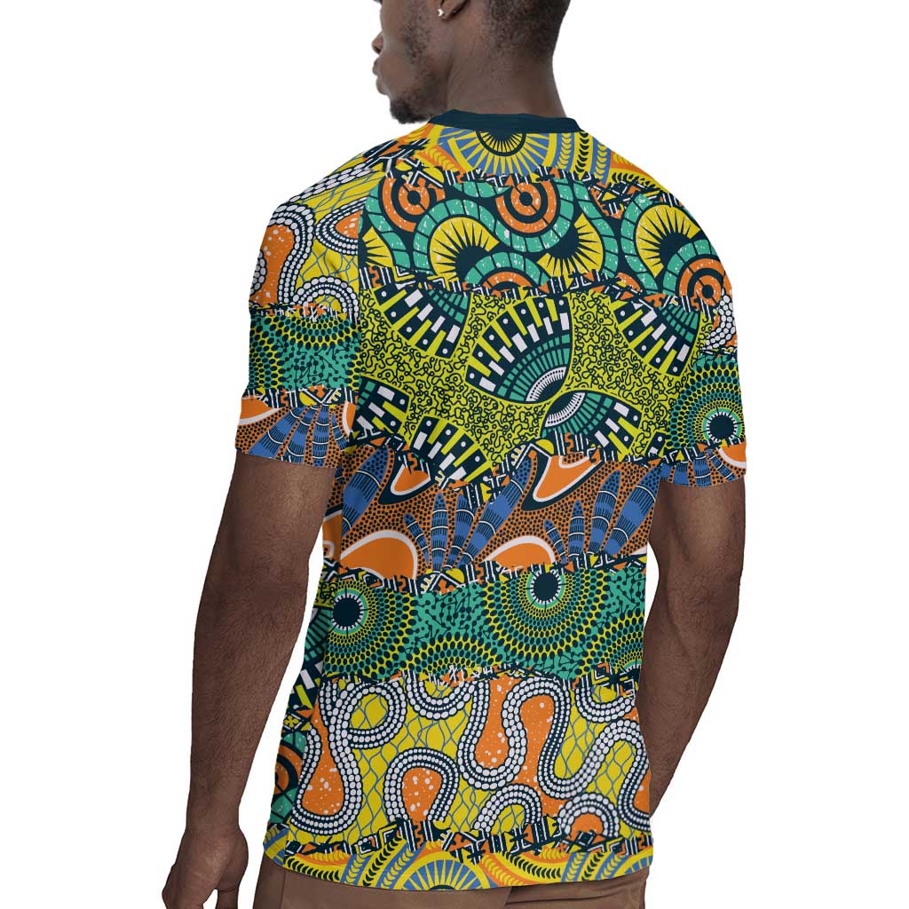Africa Tribal Mixed Pattern Rugby Jersey - African Pride