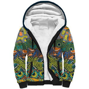 Africa Tribal Mixed Pattern Sherpa Hoodie - African Pride