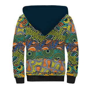Africa Tribal Mixed Pattern Sherpa Hoodie - African Pride