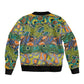 Africa Tribal Mixed Pattern Sleeve Zip Bomber Jacket - African Pride