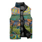 Africa Tribal Mixed Pattern Sleeveless Puffer Jacket