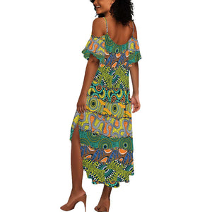 Africa Tribal Mixed Pattern Summer Maxi Dress - African Pride