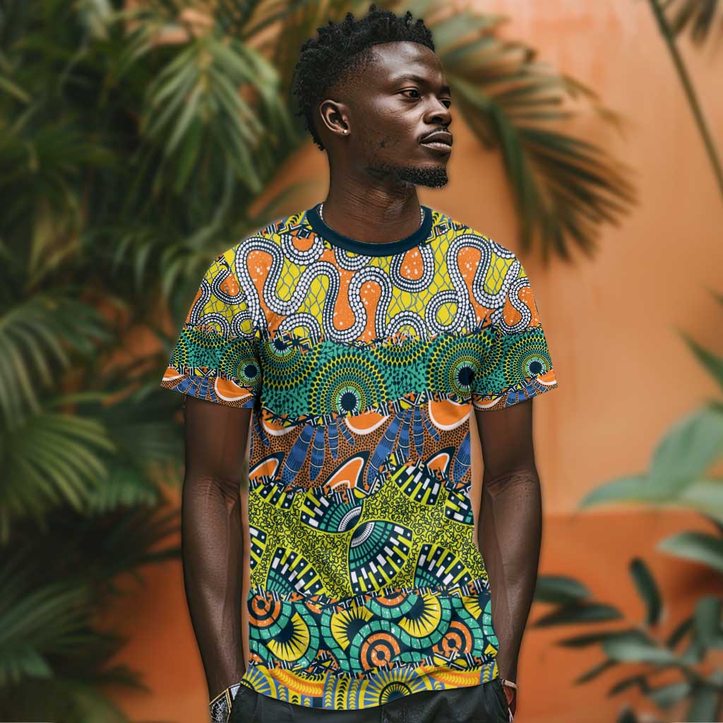 Africa Tribal Mixed Pattern T shirt - African Pride