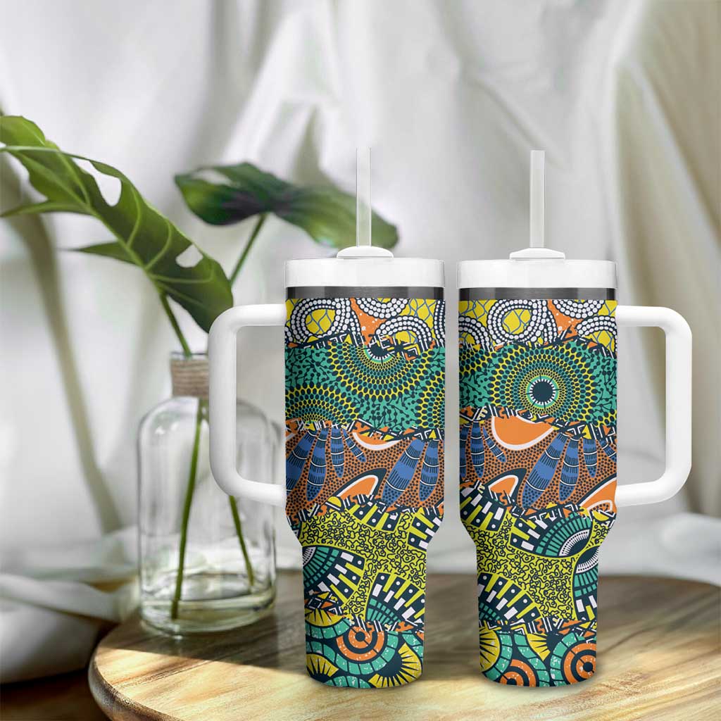 Africa Tribal Mixed Pattern Tumbler With Handle - African Pride