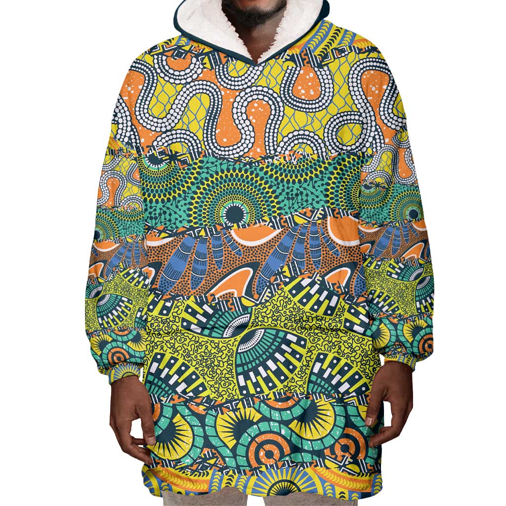 Africa Tribal Mixed Pattern Wearable Blanket Hoodie - African Pride