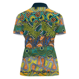 Africa Tribal Mixed Pattern Women Polo Shirt - African Pride