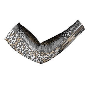 Africa Tribal Pattern Mixed Leopard Skin Arm Sleeves