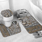 Africa Tribal Pattern Mixed Leopard Skin Bathroom Set