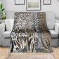 Africa Tribal Pattern Mixed Leopard Skin Blanket - African Pride