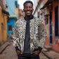 Africa Tribal Pattern Mixed Leopard Skin Bomber Jacket - African Pride
