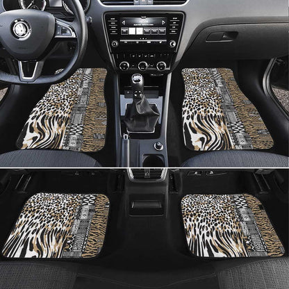 Africa Tribal Pattern Mixed Leopard Skin Car Mats - African Pride