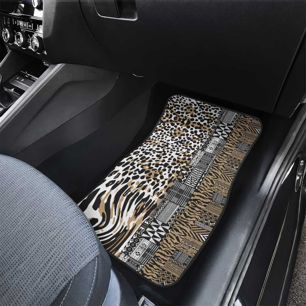 Africa Tribal Pattern Mixed Leopard Skin Car Mats - African Pride