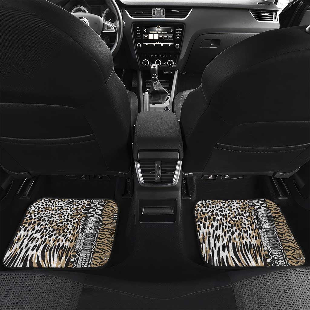 Africa Tribal Pattern Mixed Leopard Skin Car Mats - African Pride