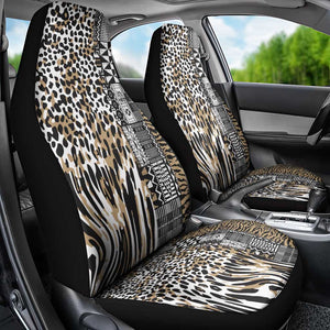 Africa Tribal Pattern Mixed Leopard Skin Car Seat Cover - African Pride