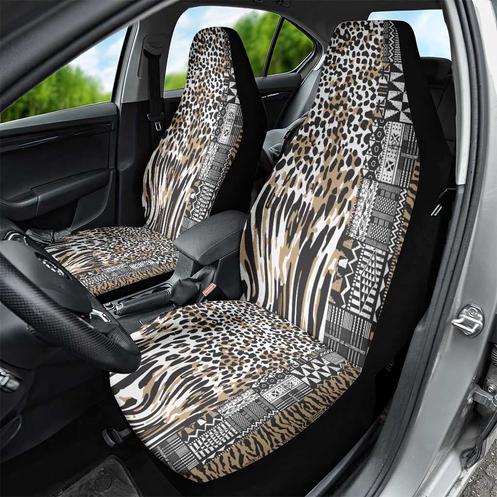 Africa Tribal Pattern Mixed Leopard Skin Car Seat Cover - African Pride