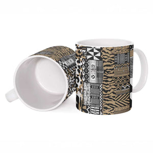 Africa Tribal Pattern Mixed Leopard Skin Ceramic Mug