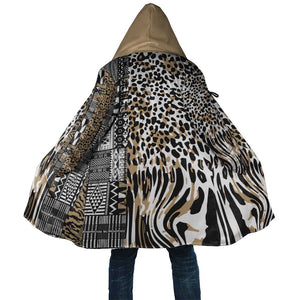 Africa Tribal Pattern Mixed Leopard Skin Cloak
