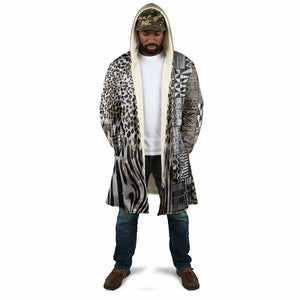 Africa Tribal Pattern Mixed Leopard Skin Cloak