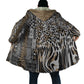 Africa Tribal Pattern Mixed Leopard Skin Cloak