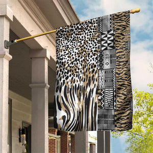 Africa Tribal Pattern Mixed Leopard Skin Garden Flag - African Pride