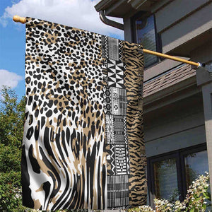 Africa Tribal Pattern Mixed Leopard Skin Garden Flag - African Pride