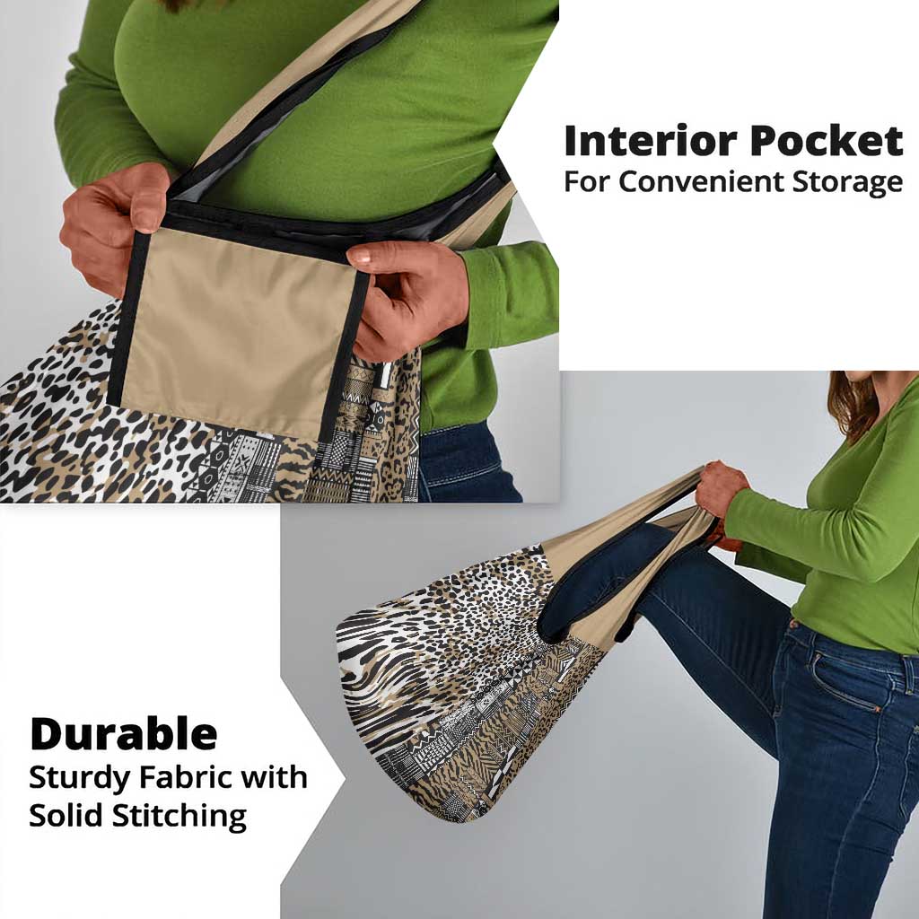 Africa Tribal Pattern Mixed Leopard Skin Grocery Bag - African Pride