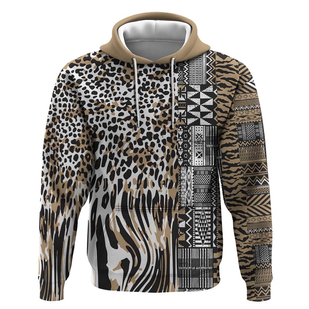 Africa Tribal Pattern Mixed Leopard Skin Hoodie - African Pride