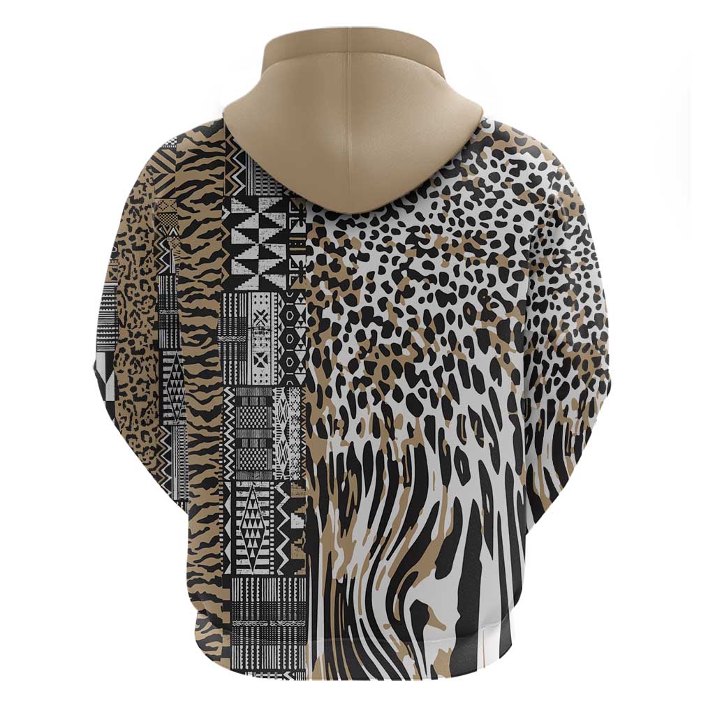 Africa Tribal Pattern Mixed Leopard Skin Hoodie - African Pride