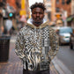 Africa Tribal Pattern Mixed Leopard Skin Hoodie - African Pride
