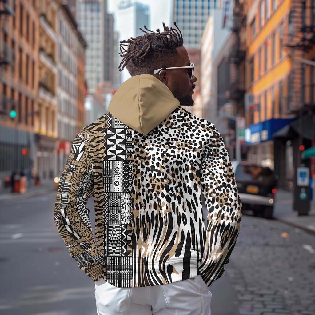 Africa Tribal Pattern Mixed Leopard Skin Hoodie - African Pride