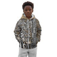 Africa Tribal Pattern Mixed Leopard Skin Kid Hoodie - African Pride