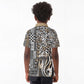 Africa Tribal Pattern Mixed Leopard Skin Kid Polo Shirt - African Pride