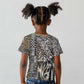 Africa Tribal Pattern Mixed Leopard Skin Kid T shirt - African Pride