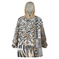 Africa Tribal Pattern Mixed Leopard Skin Kid Wearable Blanket Hoodie - African Pride