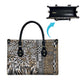 Africa Tribal Pattern Mixed Leopard Skin Leather Bag